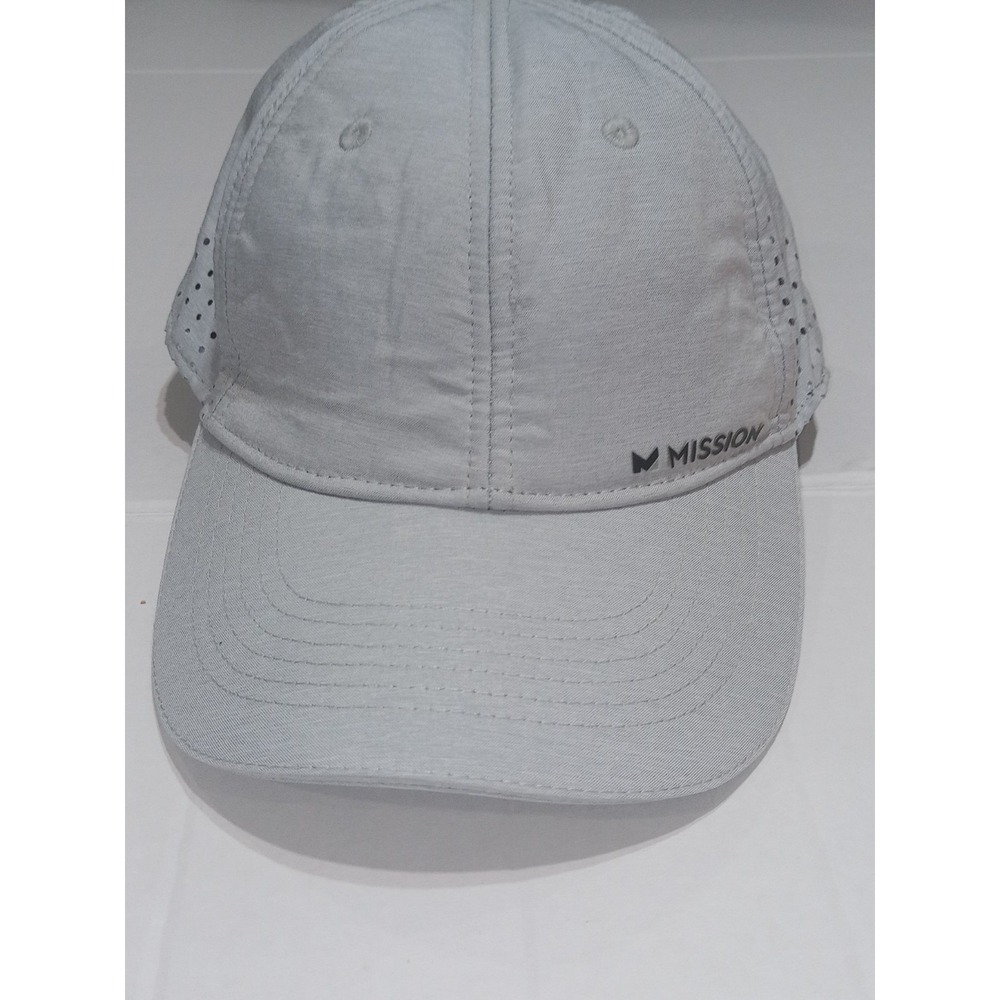 Mission Cooling Hat Wet To Cool Gray Adjustable Performance Cap Lightweight Ath
